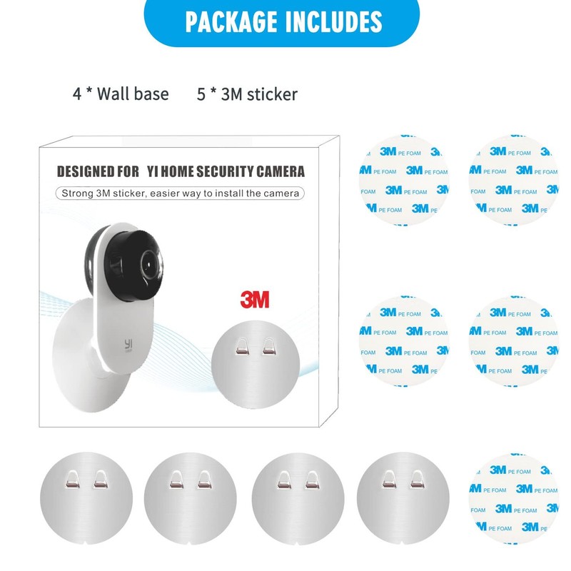 4 Pack Indoor Wall Mount For Yi Home Security Camera No Punching Extremely Simpl gallery