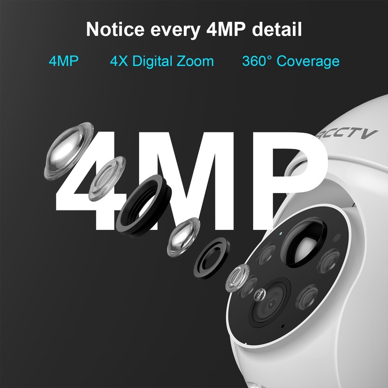 2K Solar Security Cameras Wireless Outdoor 360° View Pan/Tilt Color Night Vision gallery