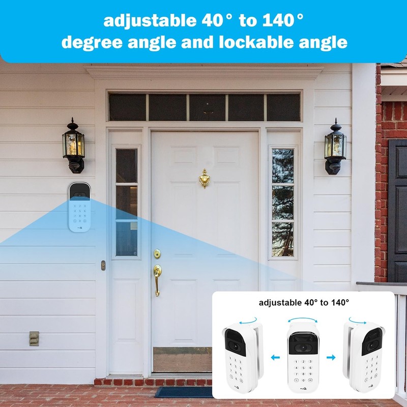 25ft Power Adapter Kit myQ Smart Garage Video Keypad Adjustable 40-140 Degree gallery