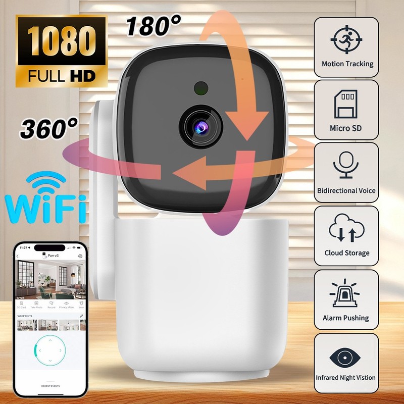 2MP HD PTZ Camara De Seguridad Exterior Interior 360° WiFi Audio Vision Nocturna gallery