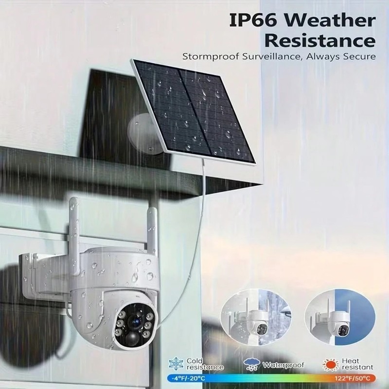 5G WiFi LTE Solar Security Camera 4MP PIR Motion Night Vision Outdoor IP66 gallery