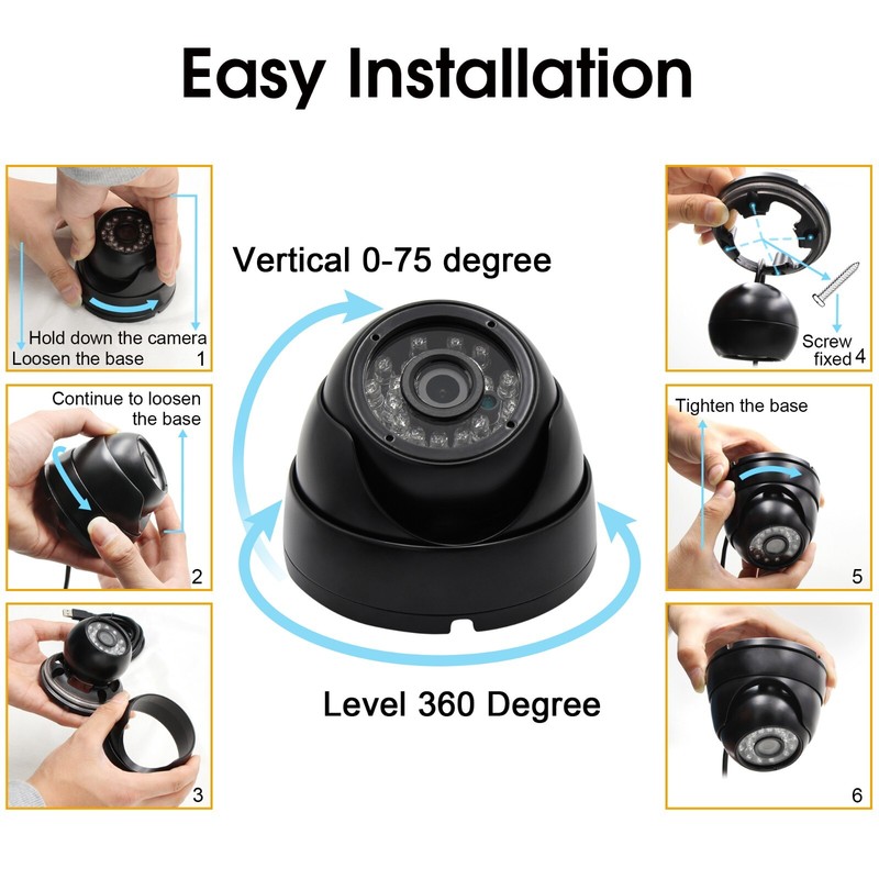 1MP Surveillance USB Camera Night Vision ELP 720P Webcam w/ 8mm Lens In/outdoor gallery