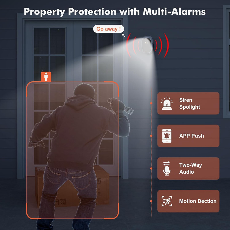 Wireless Security Camera Outdoor with Magnetic Mount, 4MP Battery Powered Securi gallery