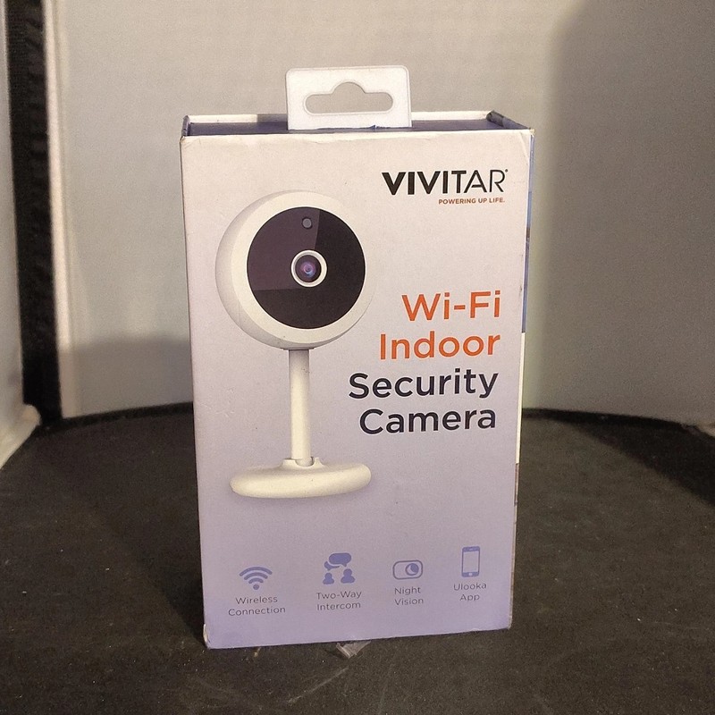 Vivitar IPC112E-WHT Wi-Fi Indoor Security Camera Night Vision Two-Way Intercom