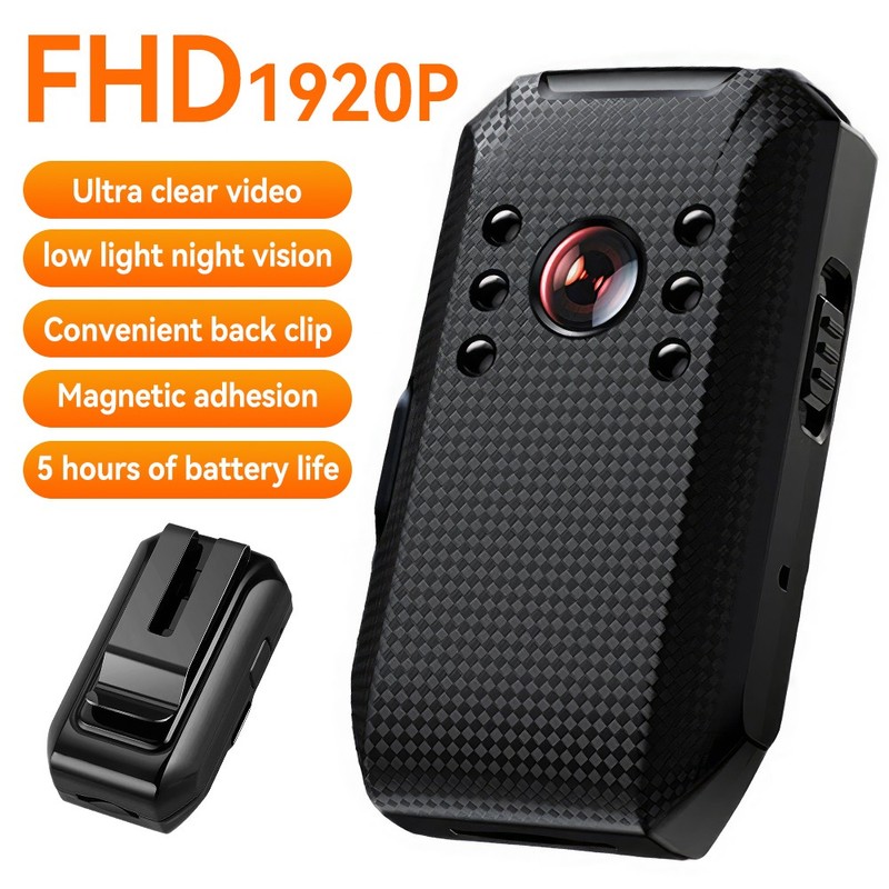 Rechargeable Body Camera HD 1080P Audio Video DVR IR Night Vision Magnetic Cam gallery