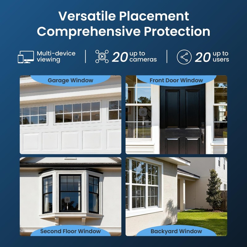 Window Security Camera 3MP 2K, Indoor WiFi Cameras 2.4GHz/5GHz with Colorvue ... gallery