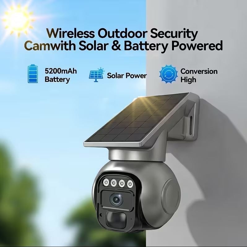 Solar Wifi Security Camera 4MP Wireless Outdoor WiFi 2-Way Audio Night Vision gallery