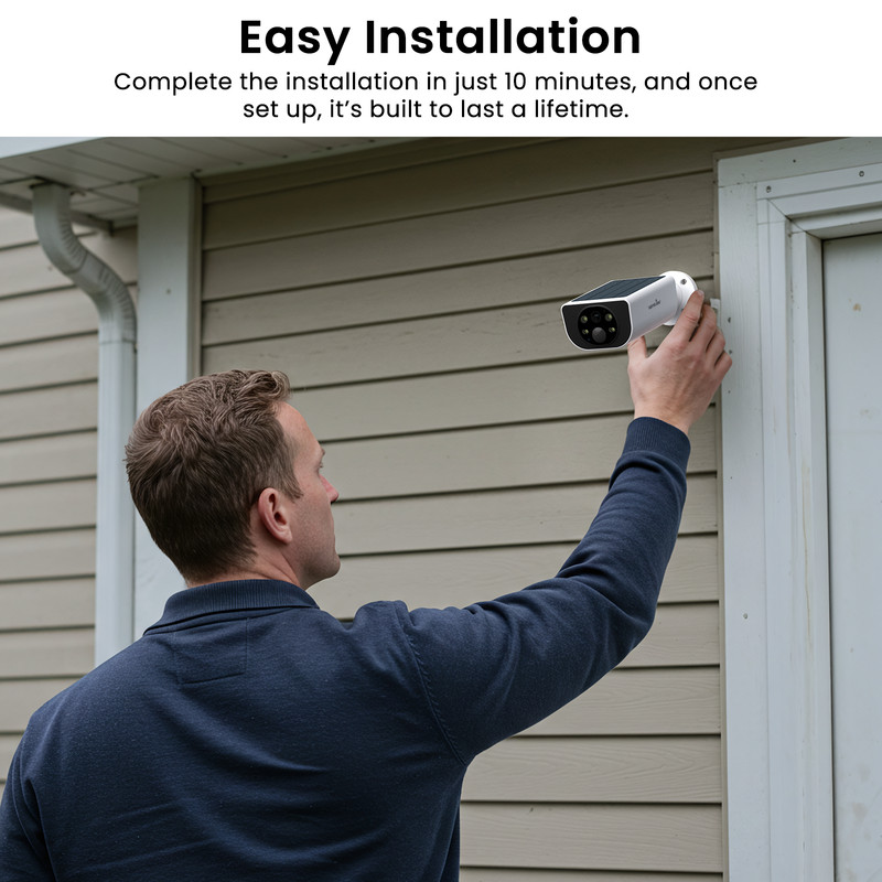 Wansview 2K Wireless Solar Security Camera Wifi Home Outdoor Color Night Vision gallery