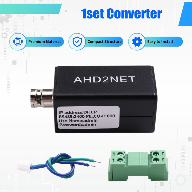 AHD/TVI/CVI/CVBS to IP Video Encoder 1080P for for NVR RJ45 for5225 gallery