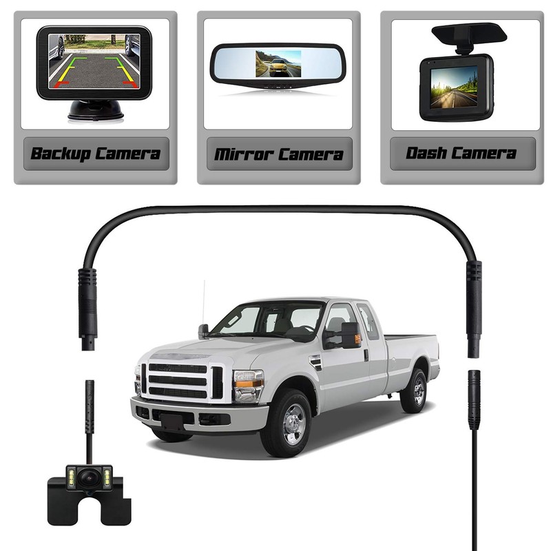 YiePhiot Extension Cord Dash Cam Backup Camera Rear View Mirror Camera Record... gallery