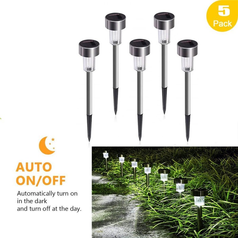 Solar Garden Landscape Pathway Light Cool White Outdoor Waterproof Energy Saving gallery