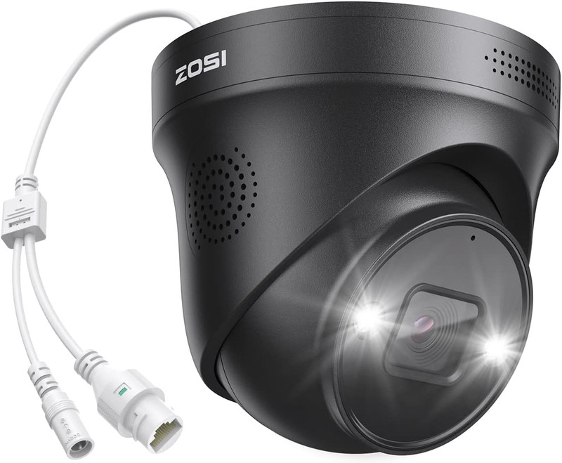4K Poe Add on Camera,Person Vehicle Detection, Color Night Vision, Sound & Light