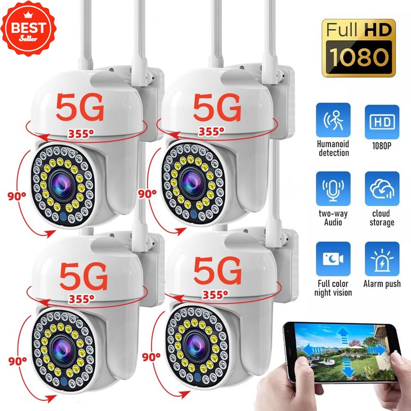 1-4 Wireless Security Camera System Smart Outdoor 5G Wifi Night Vision Cam 1080P gallery