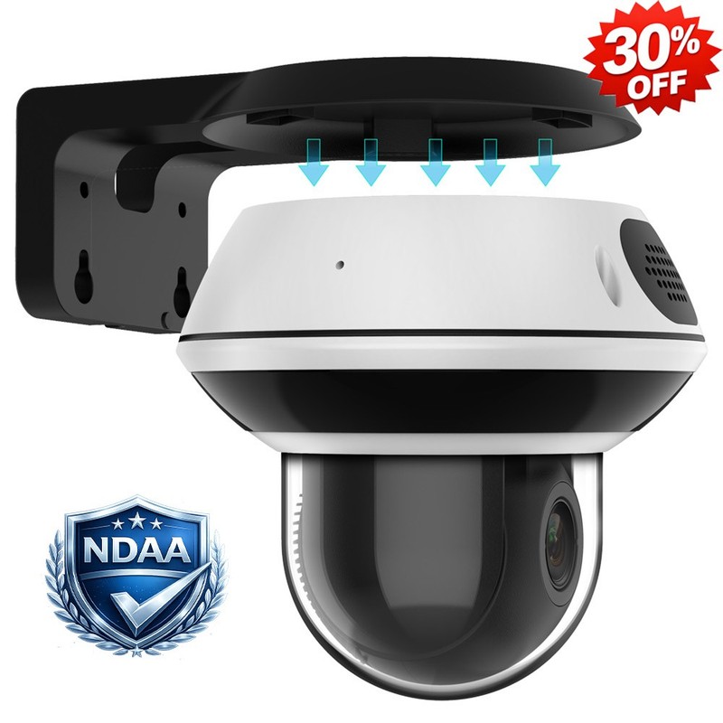 Vikylin 4k 8mp PTZ 5X ZOOM IR Security IP Camera 2-Way Audio POE NDAA compliant