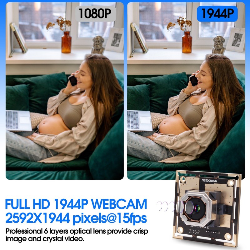 Webdamera 5.0MP Full HD Auto Focus USB Camera Module for Windows System 60Angle gallery