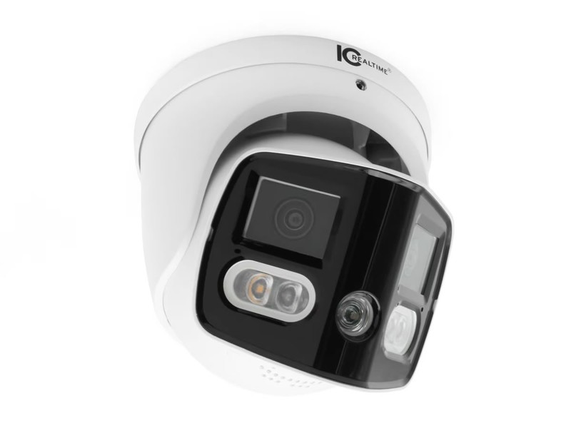 ICRealtime IPEL-PE80F-ADW1 2x4MP 180deg Panoramic Turret Camera PoE gallery