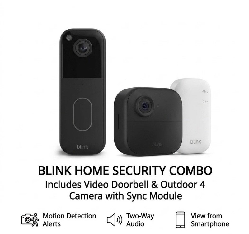 Blink Outdoor 4 Wireless Camera Security System & Blink Video Doorbell Bundle gallery