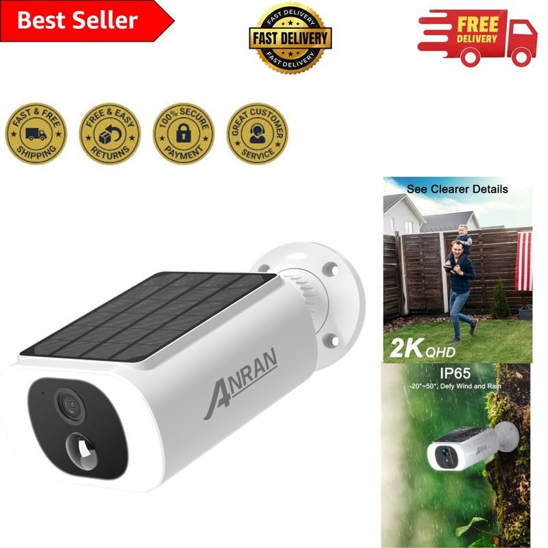 Easy-Install Wireless Security Camera with 2K Resolution & Family Sharing Access