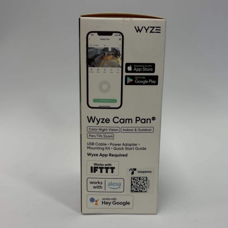 New Wyze Cam Pan V3 Home Security Camera White WYZECPAN3 gallery