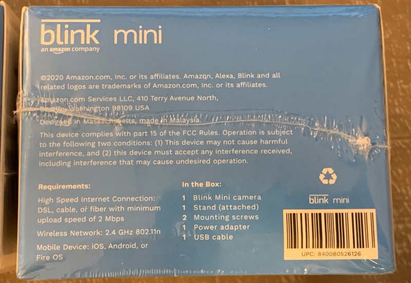 Blink Mini Indoor Plug-In Live HD Smart Security Cameras (New in Box) Lot Of 2 gallery