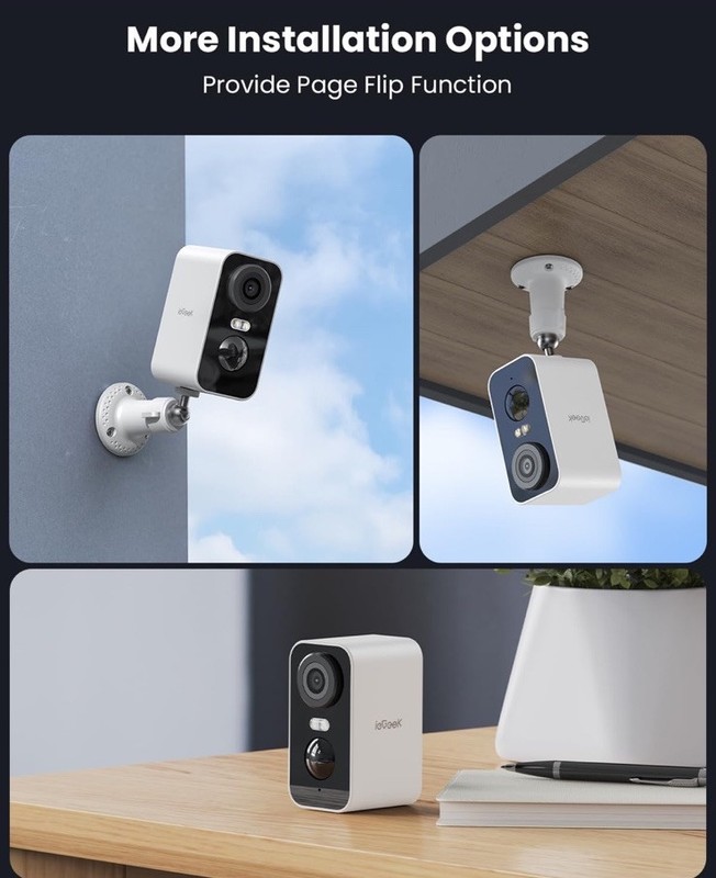 🔥ieGeek ZS-GX3S Security Camera Wireless Outdoor 2K 3MP Battery Powered WiFi🔥 gallery