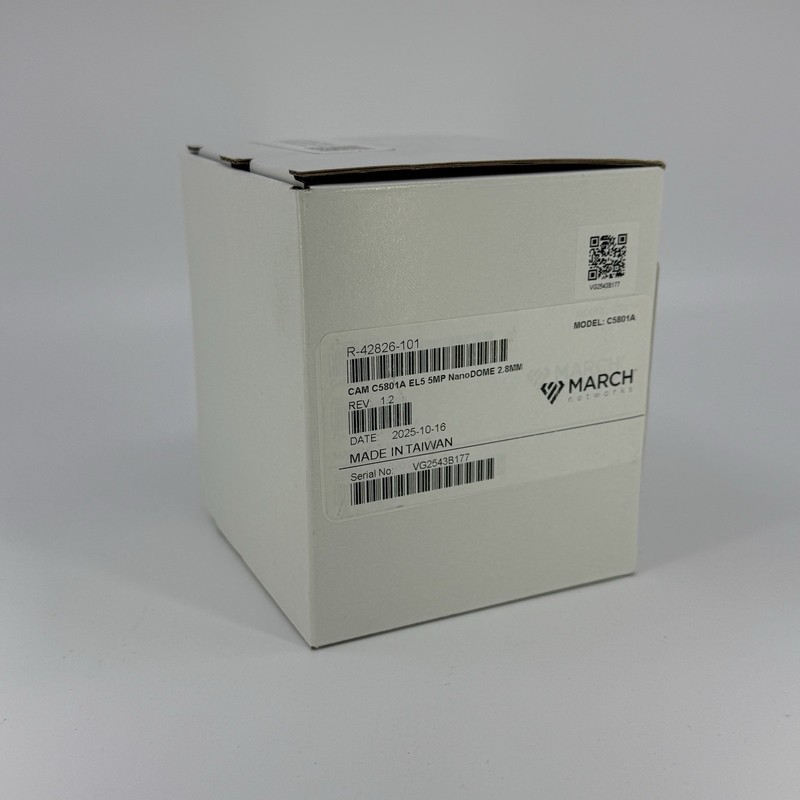 March Networks Nanodome C5801A EL5 5mp 2.8mm Cam New Sealed Box