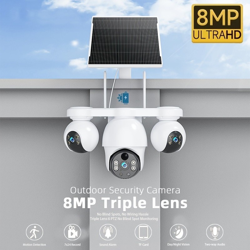 V380MAX Smart Security Camera | 8MP all-weather recording, supports 2.4GHz Wi-Fi
