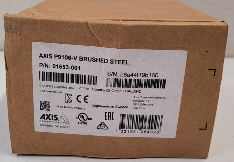 AXIS P9106-V Network Camera Brushed Steel P/N: 01553-001 gallery