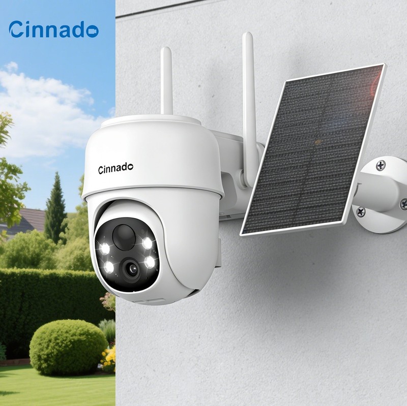 Cinnado 2K Solar Battery Powered Wireless Security Camera WiFi IP Outdoor Home