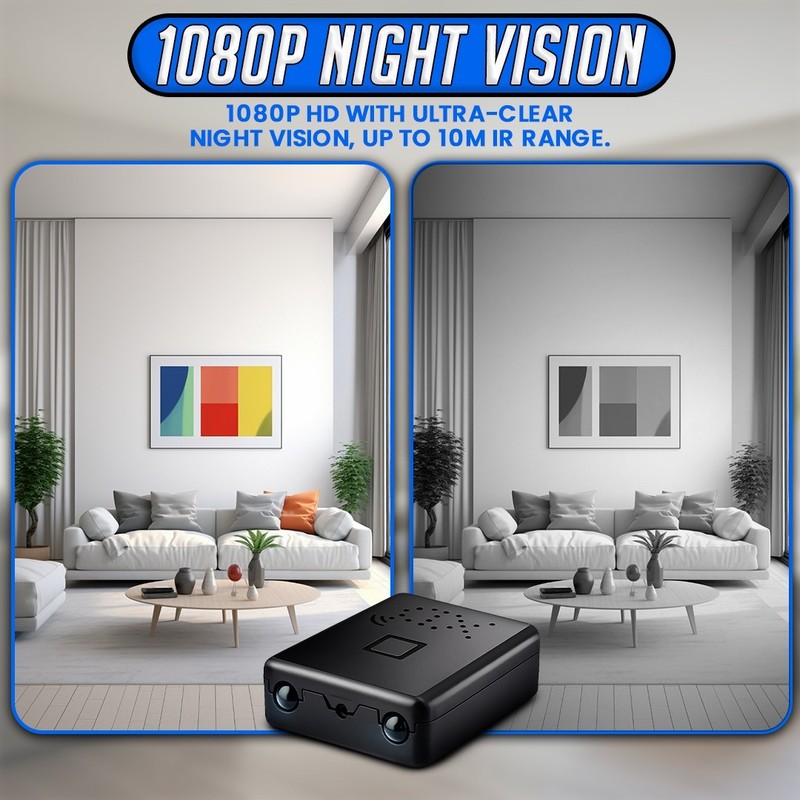 Smart Mini WiFi Camera Wireless 1080P HD Small Night Cam w/Battery Home Security gallery