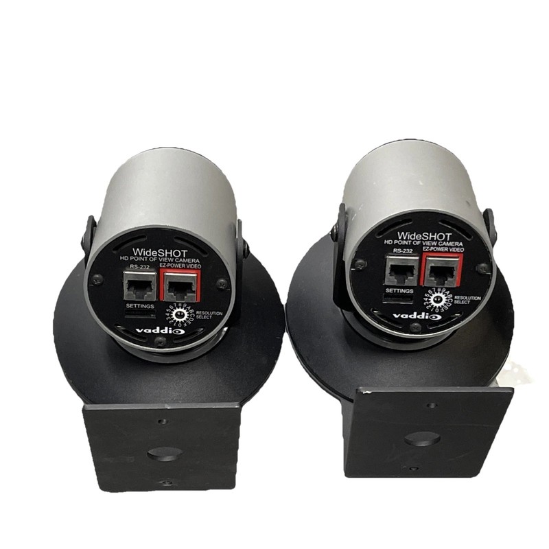 Lot Of(2) Vaddio WideSHOT HD Point-of-View Camera w/Wall Bracket, 998-6910-000 gallery
