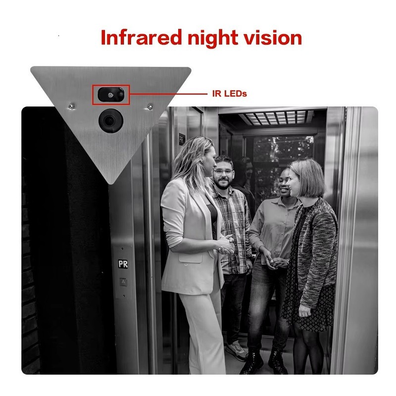 H.264 H.265 On-vif 8.0MP 5.0MP 2MP IR Night Vision Corner Elevator Camera Audio gallery