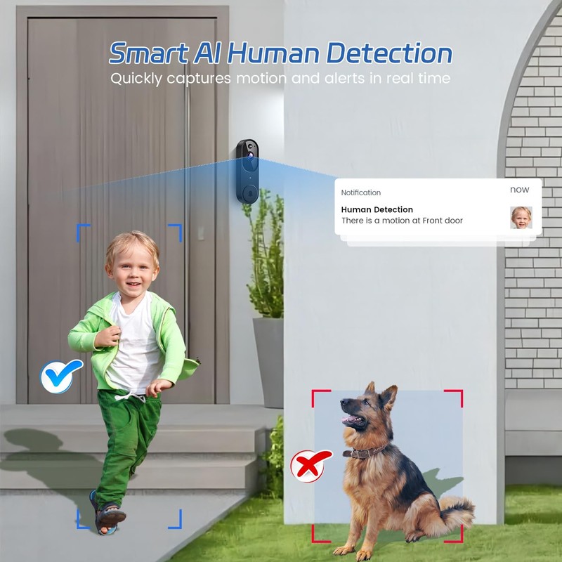 Doorbell Camera M52, Security Camera Outdoor/Indoor, 1080 HD with Night Visio... gallery