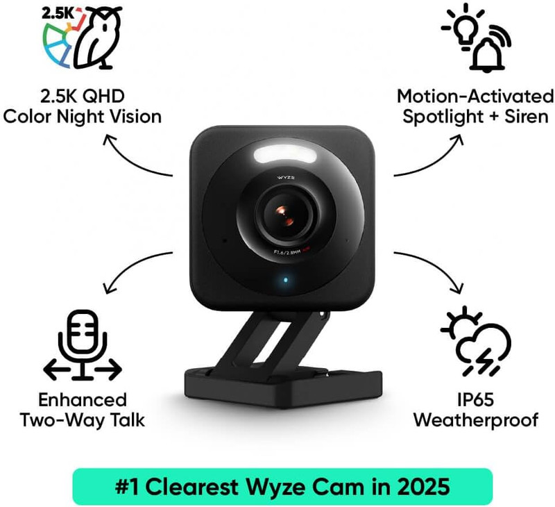 Cam V4 (Latest Model), 2.5K AI Security Camera, Indoor/Outdoor Cameras for Home gallery