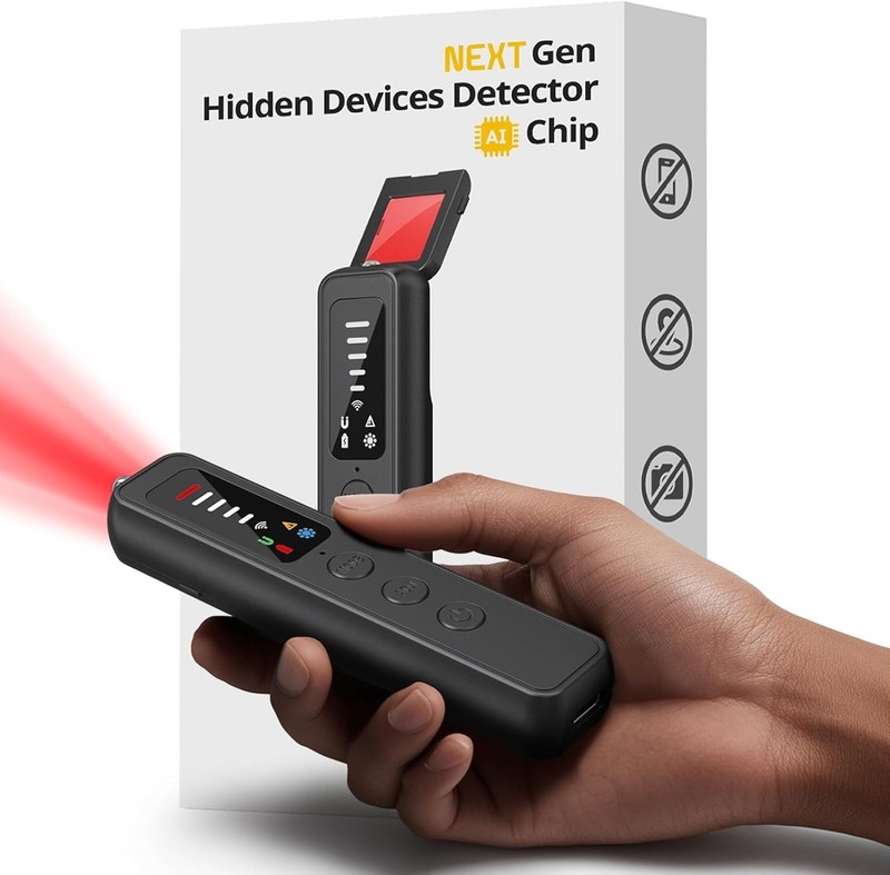 Hidden Camera Detector, Spy Camera Detectors – AI-Powered Anti-Spy Device, GPS T