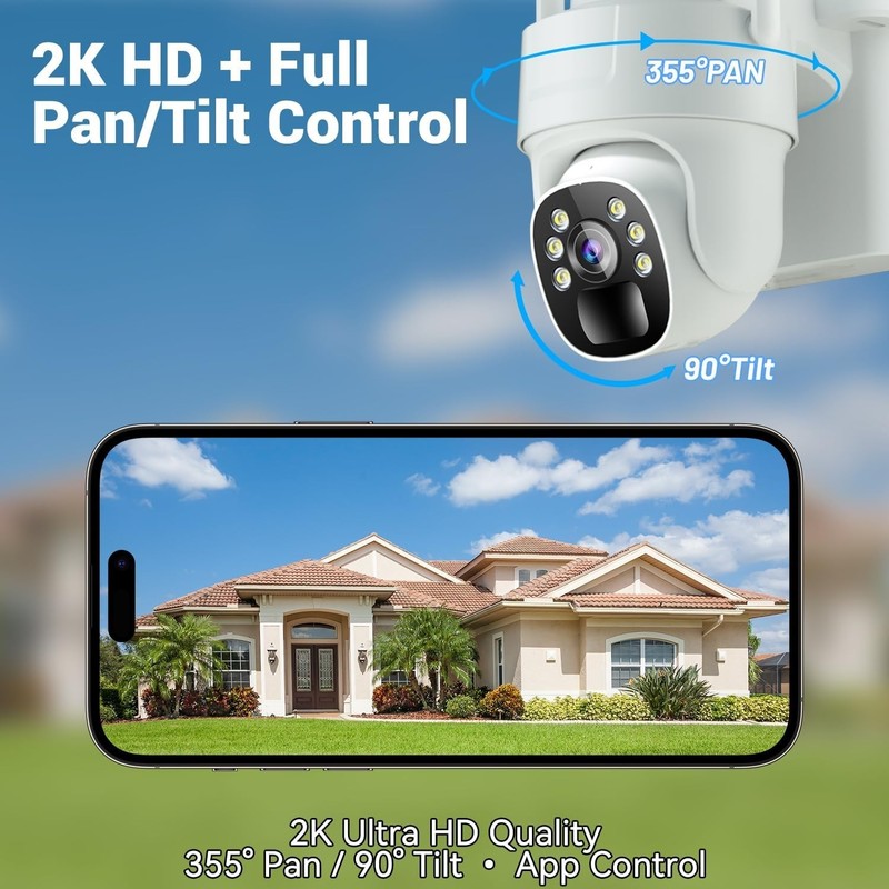 4G LTE Solar Security Camera - No WiFi Needed, 2K HD, Night Vision, 2-Way Audio gallery