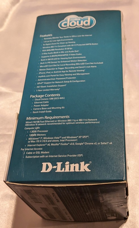 D-Link DCS-942L Enhanced Wireless Day/Night Home Network Camera Remote View IOB gallery