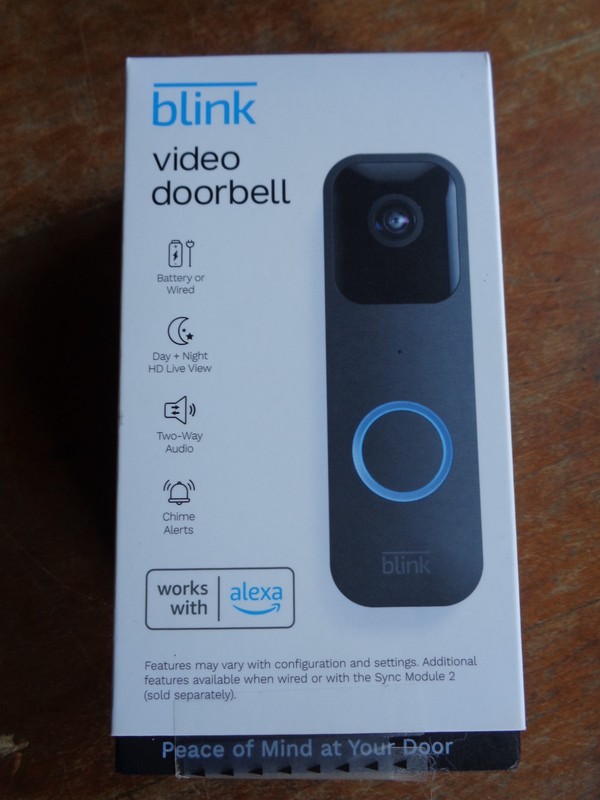 New Blink Video Doorbell Mount Wired/Wireless 2-Way Audio HD 1080 Video & Alexa