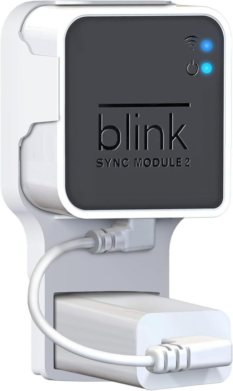 Secure Wall Mount for Blink Sync Module 2 – Space-Saving Design with Short Cable