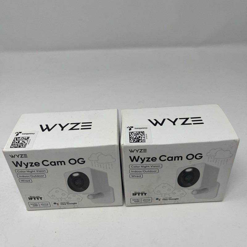 Wyze Cam Indoor/Outdoor OG Security Camera – White Wired Lot Of 2 NEW Sealed