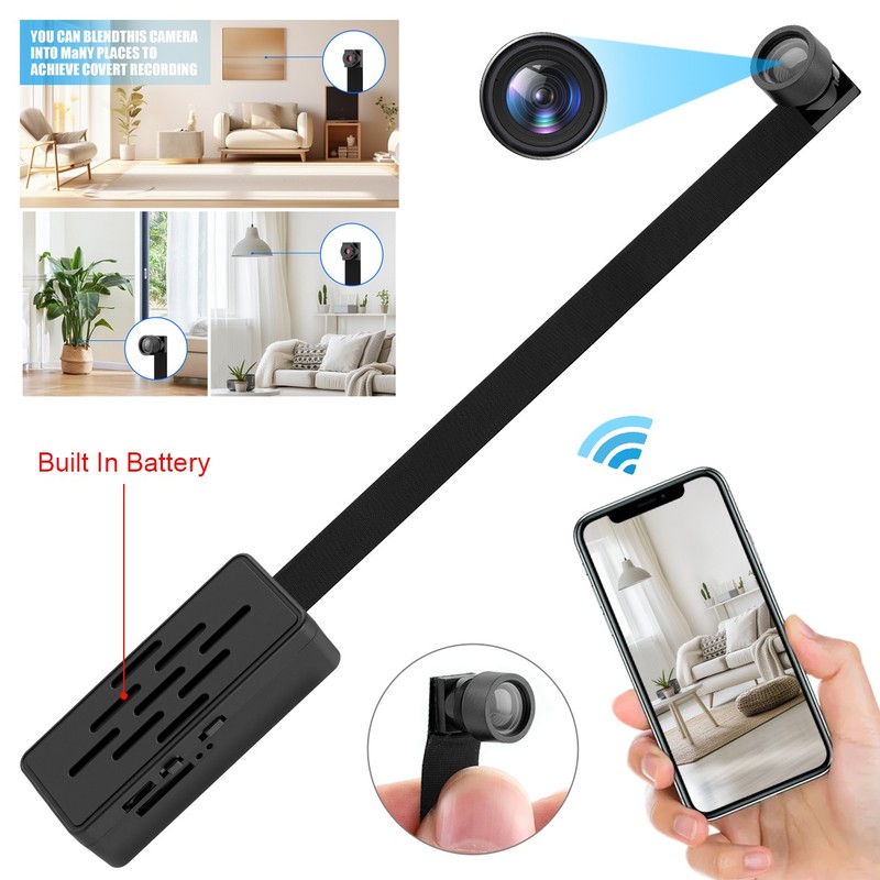 1080P Mini WiFi Camera Hotspot WiFi Connection Motion Alert Audio Flexible Lens gallery