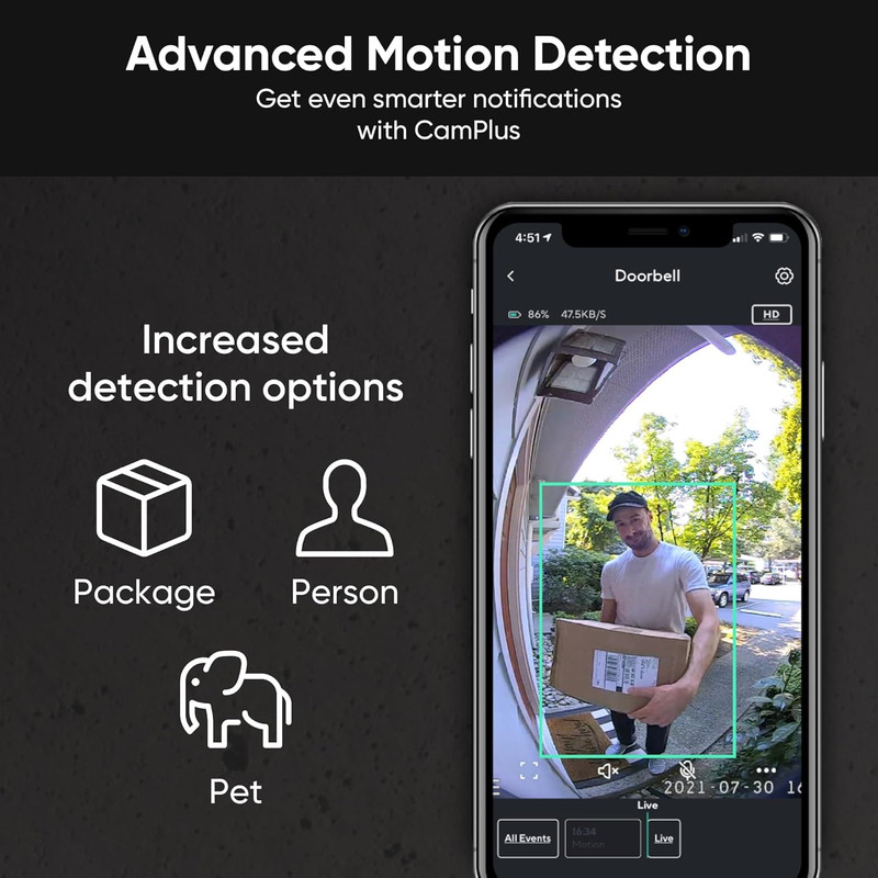 Wyze Wireless Video Doorbell Pro (Chime Included) with Easy-To-Use Design, 1440 gallery