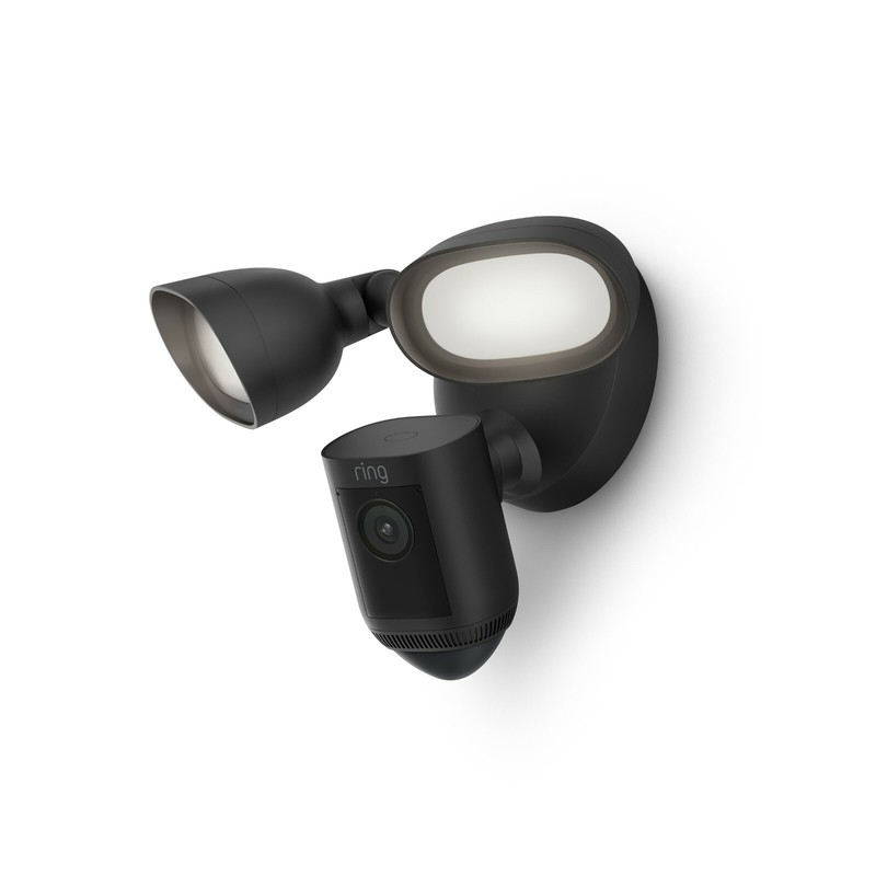 Ring Floodlight Cam Wired Pro 3D motion Bird's Eye View color night vision black gallery