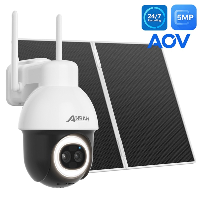 ANRAN Wireless Solar WiFi Security Camera System Smart Outdoor Night Vision 5MP