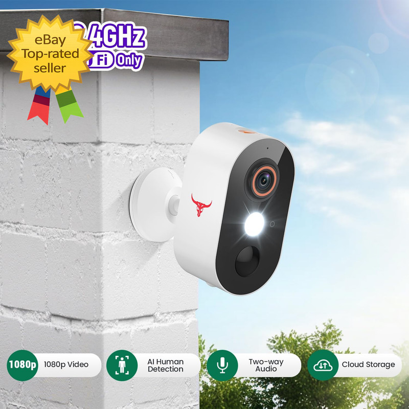 1080P Wireless Security Camera AI Human Detection Night Vision Two Way Talk WiFi gallery