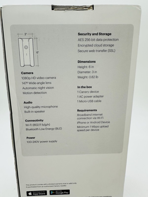 Canary View Indoor HD Wi-Fi Home Security Camera Connect To Your Phone Black gallery
