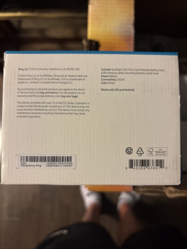 Ring Spotlight Cam Plus, Battery - White gallery