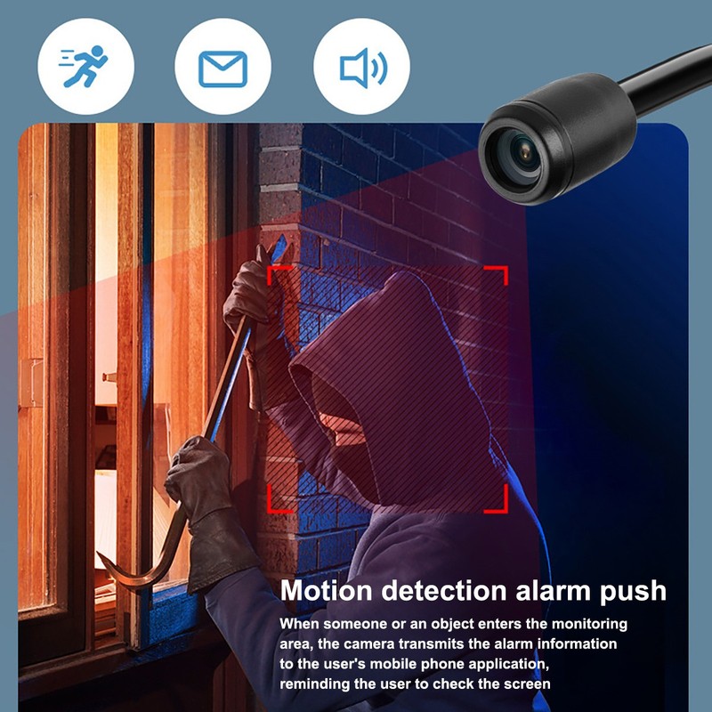 Compact WiFi Security Camera 1080P HD, Flexible Metal Tube Mount, App Alert, New gallery