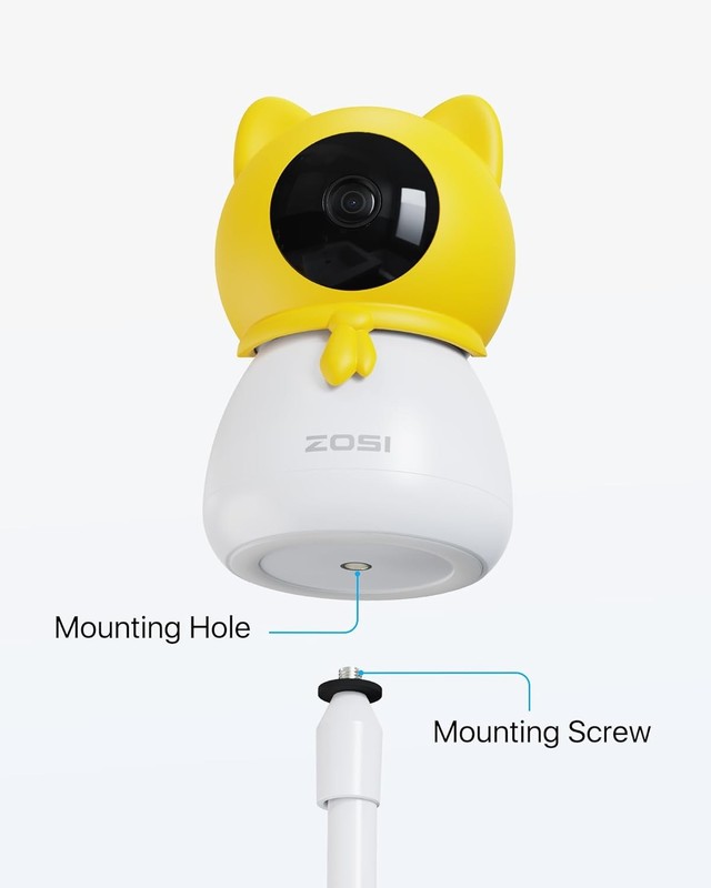 ZOSI PT 4MP Wifi Home security Camera & Mount Adjustable Clip Flexible Arm gallery