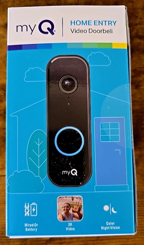 MyQ Video Doorbell 2K Camera Battery/Wired Color Night Vision (NEW IN BOX) gallery